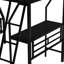 Lit mezzanine noir avec bureau et lit superposé simple au-dessus d'un lit double, bureau en métal robuste, pour une chambre à coucher d'une qualité attrayante