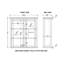 Armoire murale de salle de bain de style traditionnel avec portes vitrées l 27 po H 29 po Dorset