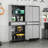 Metal Garage Storage Cabinet with Locking Doors and Adjustable Shelves, Rolling Tool Storage Cabinet with 4 Wheels and 1 Drawer