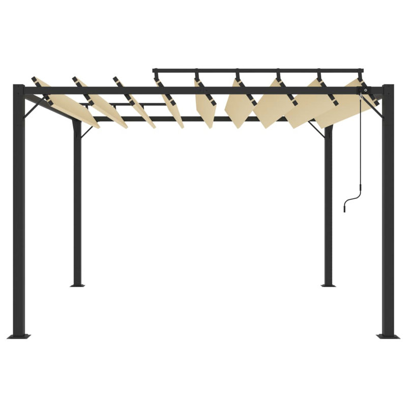 Terral 3m x 3m Aluminium Patio Gazebo, Cream