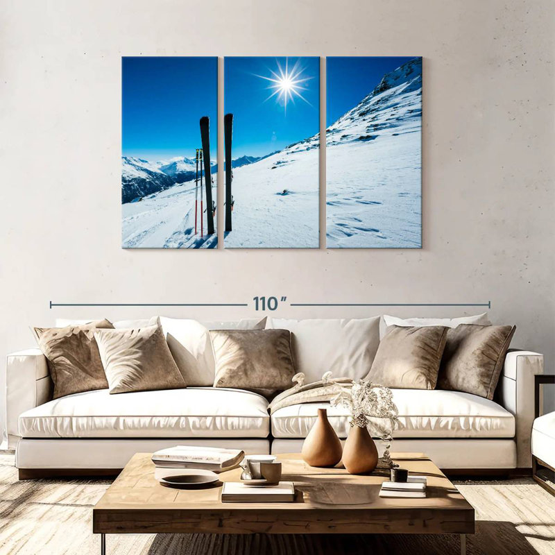 Sireci Sunlit Ski Slope, 48" H x 74" W