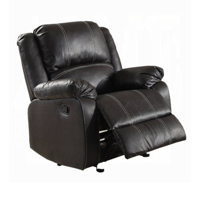 Zuriel Black Synthetic Leather Recliner Chair