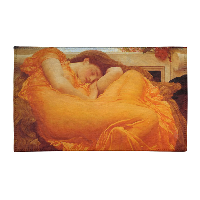 Tapis orange/brun flamme juin, Rectangle 3 pi x 5 pi