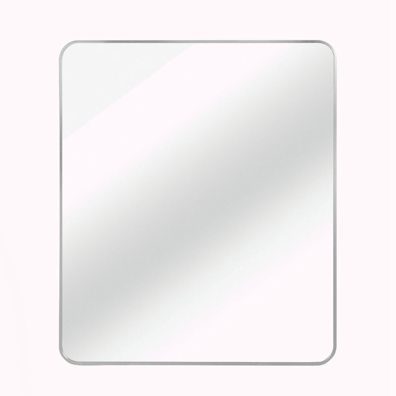 30 "x36" Rectangular Bathroom Wall Mirror, Silver
