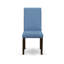 Chaises de salle à manger Barry Classic Parsons - Ensemble de 2 chaises rembourrées en tissu de couleur bleue, Cappuccino-471346985-471346966