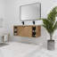 Meuble-lavabo mural avec lavabo double, charnière de porte à fermeture en douceur