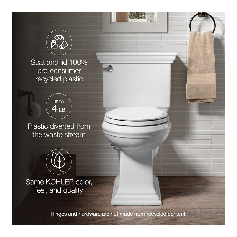 Cachet® Recycled ReadyLatch® Quiet-Close™ Elongated Toilet Seat