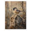 Mésange sur une pomme de pin - Décoration murale oiseau en bois - Bois de pin naturel-1088004783