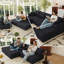 Canapé modulaire en forme de U de 124 po en velours côtelé de 124 po, canapé moderne modulaire à 4 places désossé avec 6 coussins, canapé rembourré en nuage à siège profond pour le salon, aucun assemblage requis-159704914
