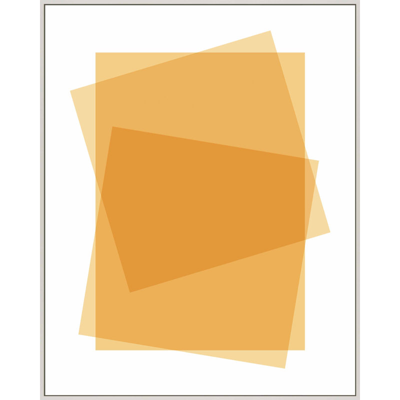 «Kami Yellow Kami» encadré par Jacques Pilon, H 38 po x l 30 po, Toile avec cadre blanc