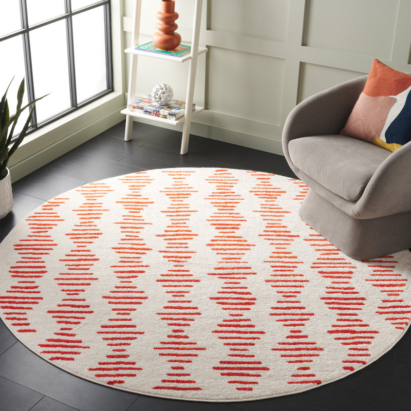 Kaitrin Tulum Performance Abstract Rug, Round 6'7"