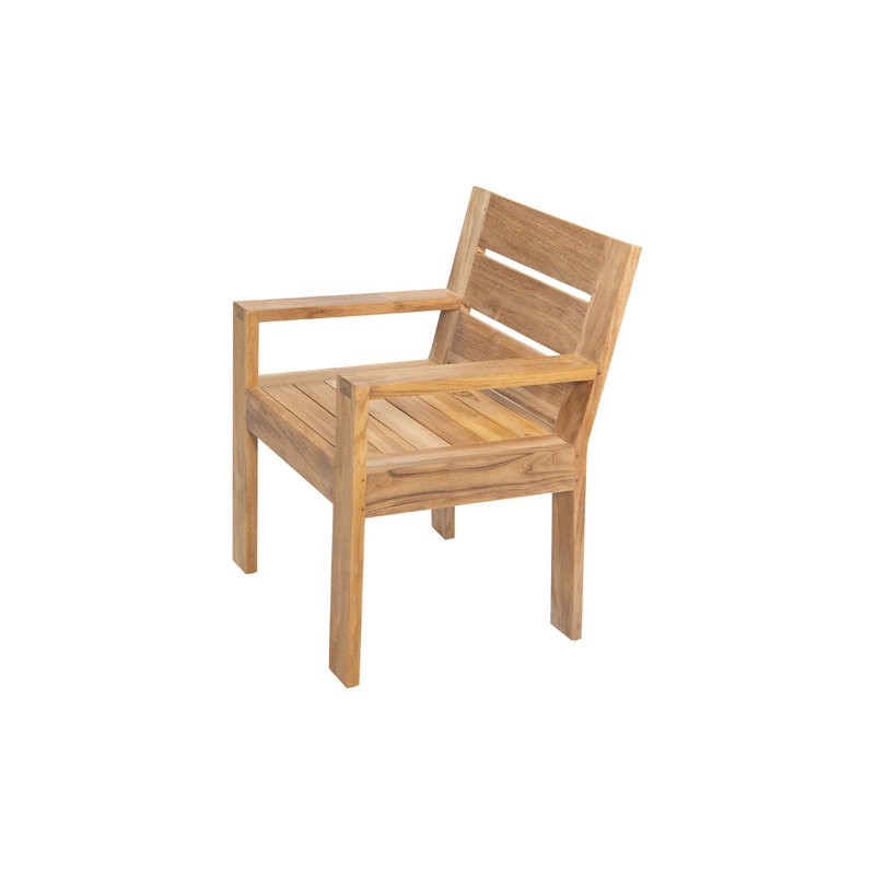 Outdoor Teak Dining Armchair, White