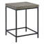 Table de bout - Table d'appoint industrielle moderne avec plateau en bois et structure en métal - Table pour salon, chambre à coucher, couloir ou dortoir