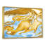 Vagues de marbre bleues et dorées - Peinture sur toile-67231430-67231436
