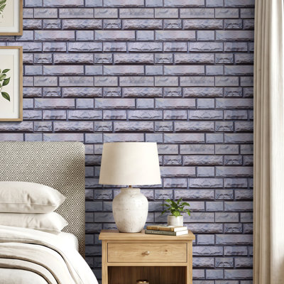 10-Pack 3D Self-Adhesive Wall Tile Stickers