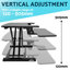 Adjustable Metal Base Standing Desk Converter-64237982