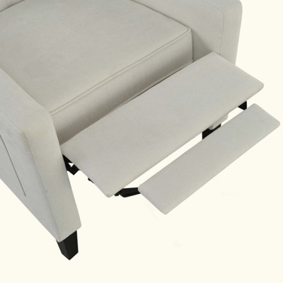Fauteuil inclinable manuel à oreilles réglable. avec table d'appoint pliable, ports de chargement USB, chaises inclinables modernes confortables pour le salon, la chambre à coucher, le dortoir, le bureau