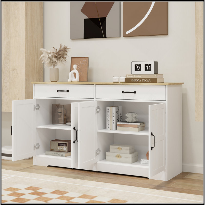 Versatile Farmhouse Buffet Cabinet With Ample Storage And Fine Craftsmanship