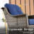 3 - Person All Weather Patio Furniture Sofa , Outdoor Wicker Rattan High Back Sofa With Cushions-997872170