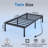 14 Inch Platform Bed Frame With Led Lights Charging Station Black Metal Mattress Foundation No Box Spring Needed Large Storage Space Anti-Noise-629907523