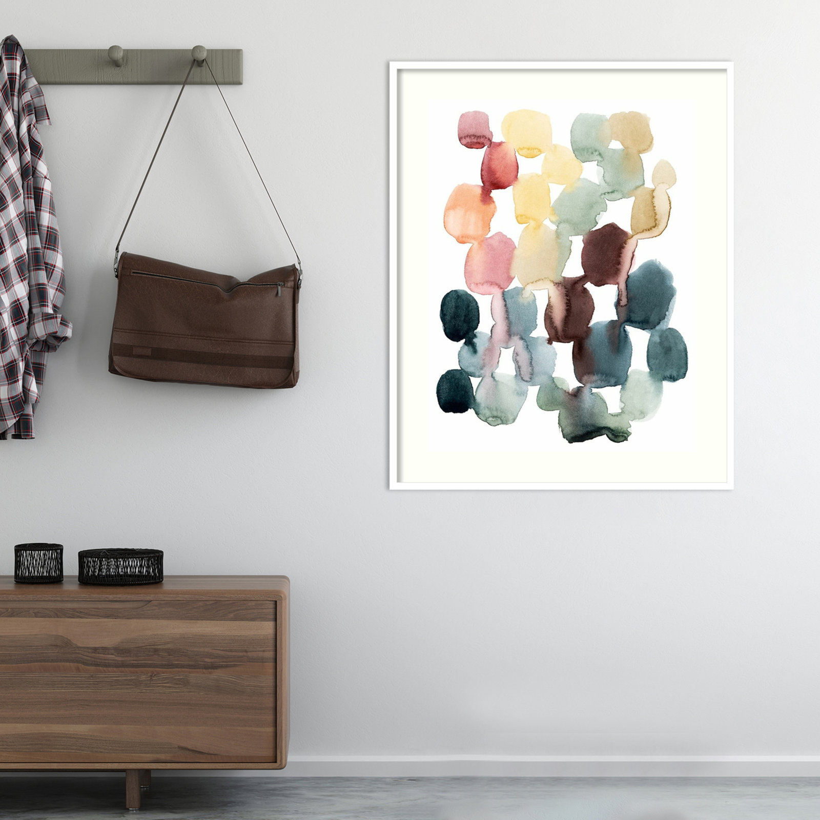 Desert Stones II by Grace Popp, White Framed Paper, 41" H x 33" W