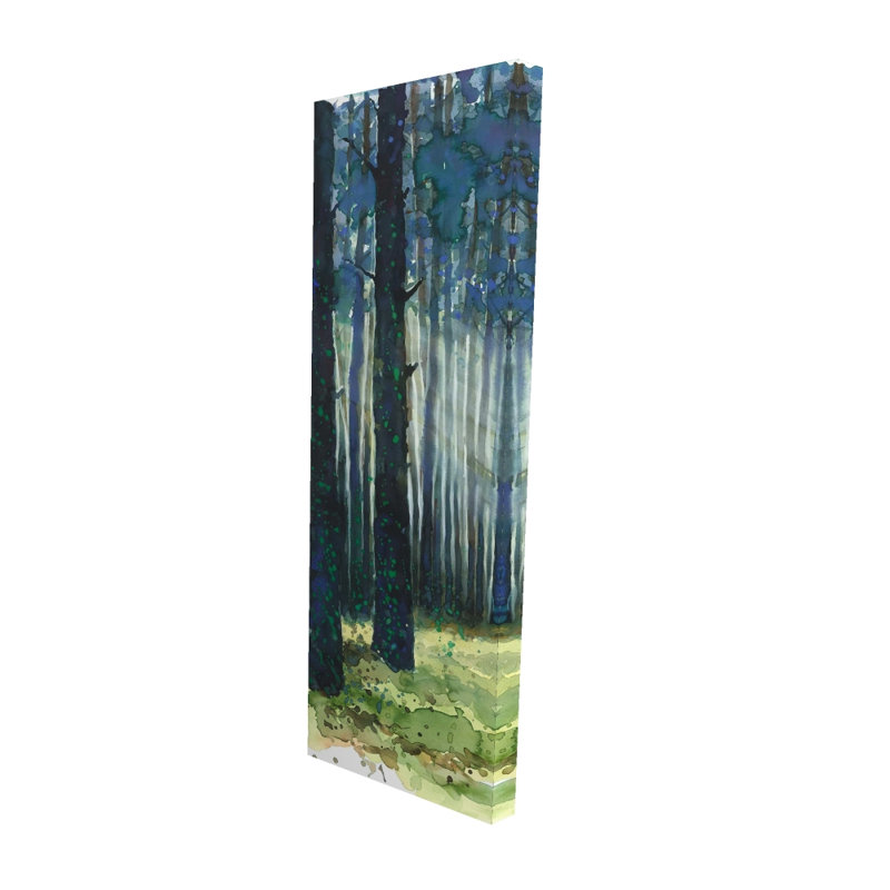 Toile de chambre à coucher Glow Trees Blue | Art mural Home Decor