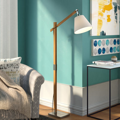 Mansour 61'' Natural/Silver Floor Lamp