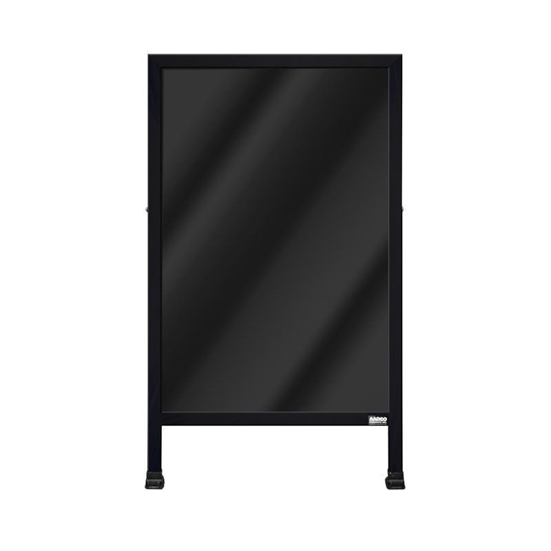 Tableau noir en position libre A-Frame Sidewalk, H 3 pi 6 po x l 2 pi, Thermolaquage noir