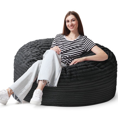 Soft Gauna Bean Bag – Small-Scale Comfort With Rustic Charm by Latitude Run