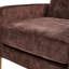 Fauteuil d'appoint à dossier capitonné Matson - Espresso-550103624