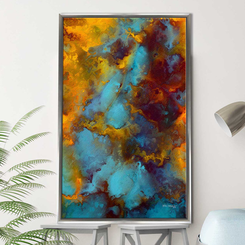 «A Good Word, Proverbs 12:25» par Mark Lawrence, reproduction d'art, H 63,5 po x l 39,5 po x P 2 po, Cadre flottant argent