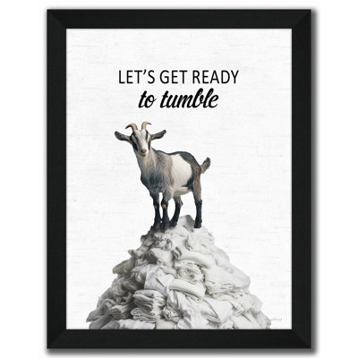 Let's Get Ready to Tumble Goat Framed Wall Art