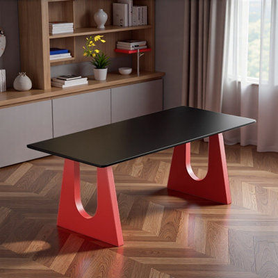 Unique And Bright-colored Rectangular Writing Desk