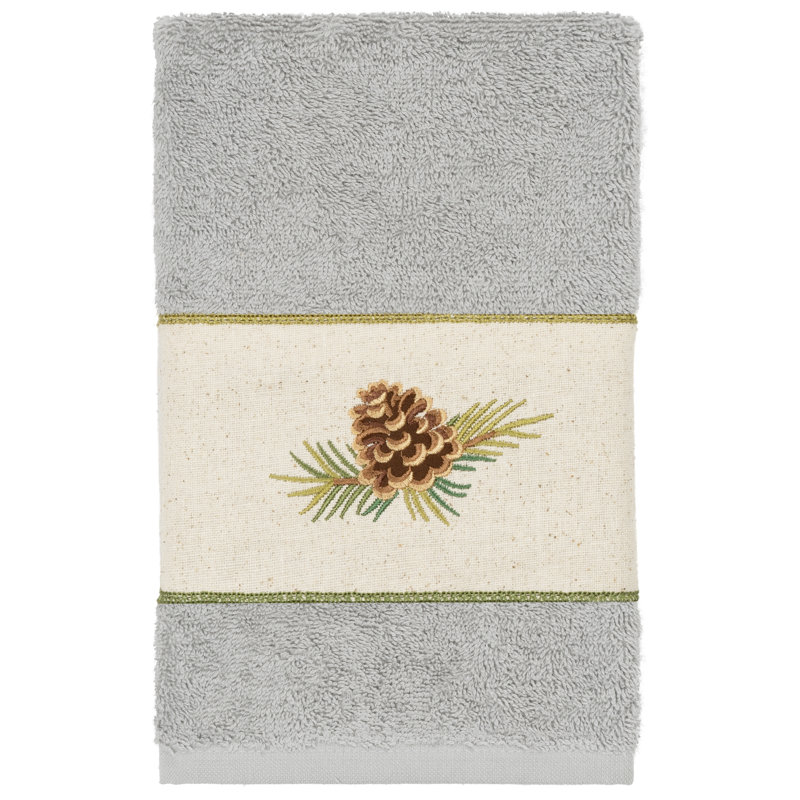 Pierre Midweight Hand Towel, Light Gray