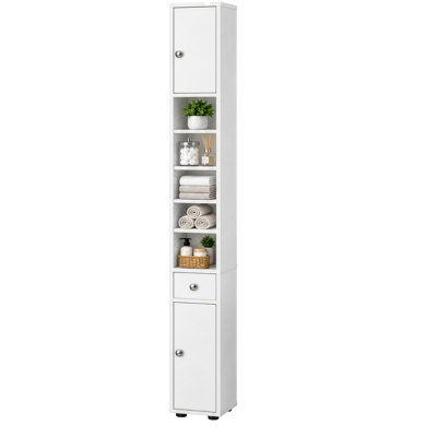 Oaklen 72 Inches Narrow, Tall and Space Saving Multi-Purpose Freestanding Linen Tower