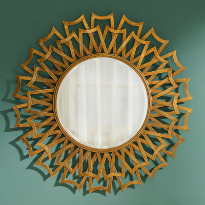 Metal Framed Wall Mounted Accent in Gold