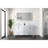 White Double Bath Vanity 60 In. W X 22 In. D, With White Quartz Top-117978865