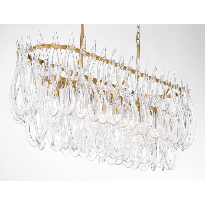 Glassara 48" 8-Light Linear Chandelier