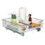 Organisateur de rangement élastiqué coulissant / coulissant en acier chromé élisandra Glidez pour utilisation sous l'armoire - Conception à 1 niveau - Convient à une armoire ou une tablette de taille standard-1119086457-1119066375-1094292327