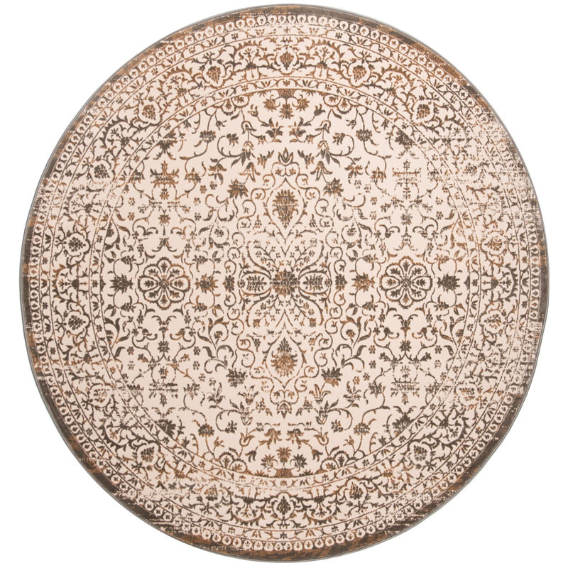 Tapis floral Tuthill Performance, Rond 6 pi 7 po