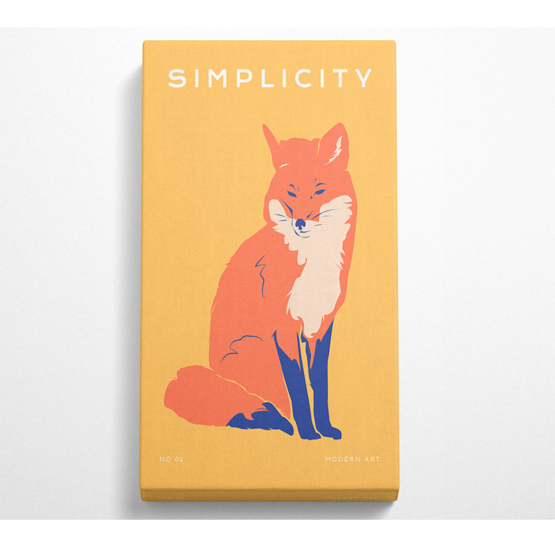 Der orangefarbene Fuchs - Kunstdrucke auf Leinwand - Wrapped Canvas