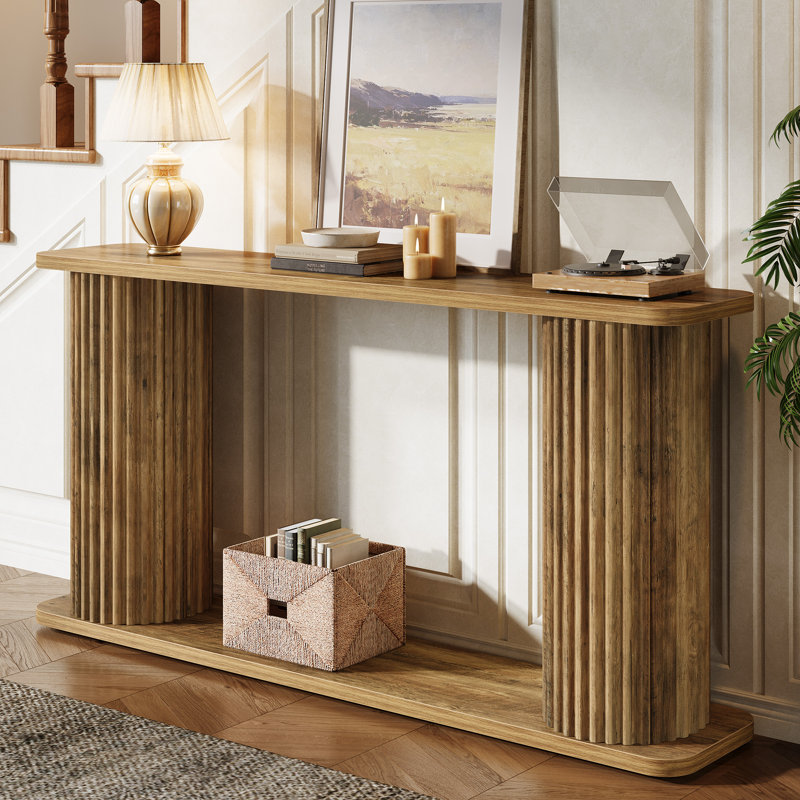 Console 63 po avec tablettes