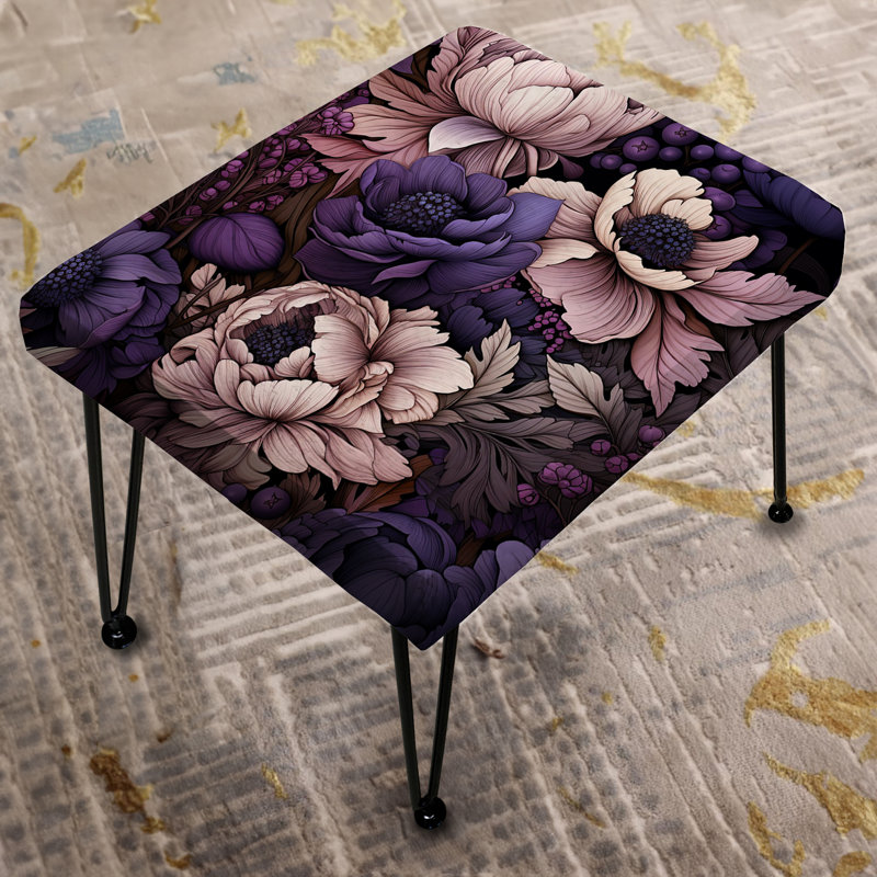Gothic Botanicals Moody Patterns I - Floral Rectangle Ottoman