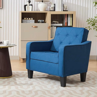 30" W Mid Century Upholstered Accent Chair