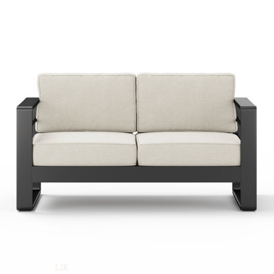 Canapé MAYA BAY MP1, FINITION NOIRE AVEC COUSSIN BEIGE, canapé