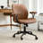 Breathable Leather Task Chair With Padded Arms for home office-397988539