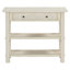 Table d'entrée avec rangement, console rétro avec tiroir et deux tablettes robustes pour le hall d'entrée et le salon-1375705408