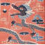 Tapis chinois antique à motif de piliers