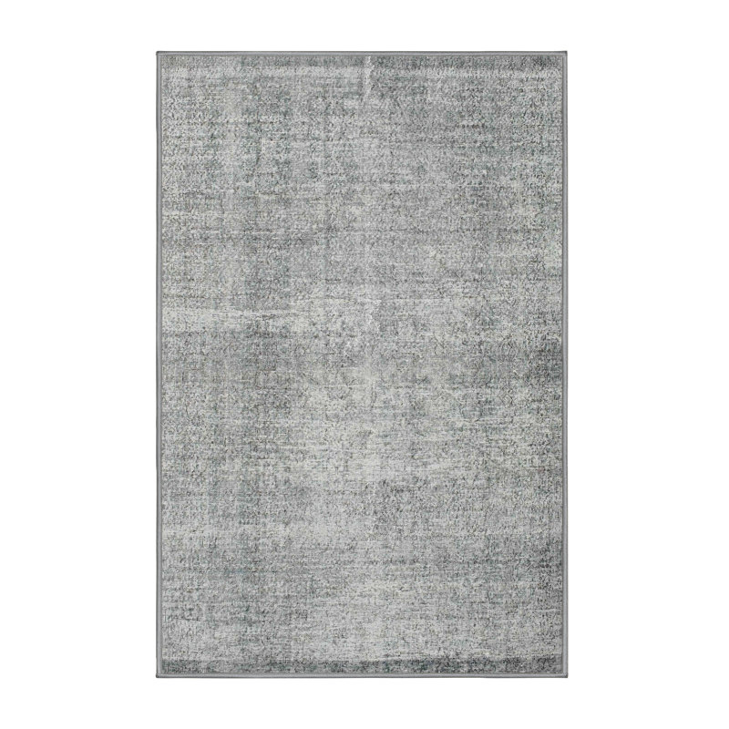 Tapis gris zone contemporaine, Rectangle 5 pi x 7 pi