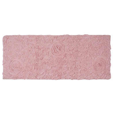 Schoenberger Floral Design Cotton Bath Rug